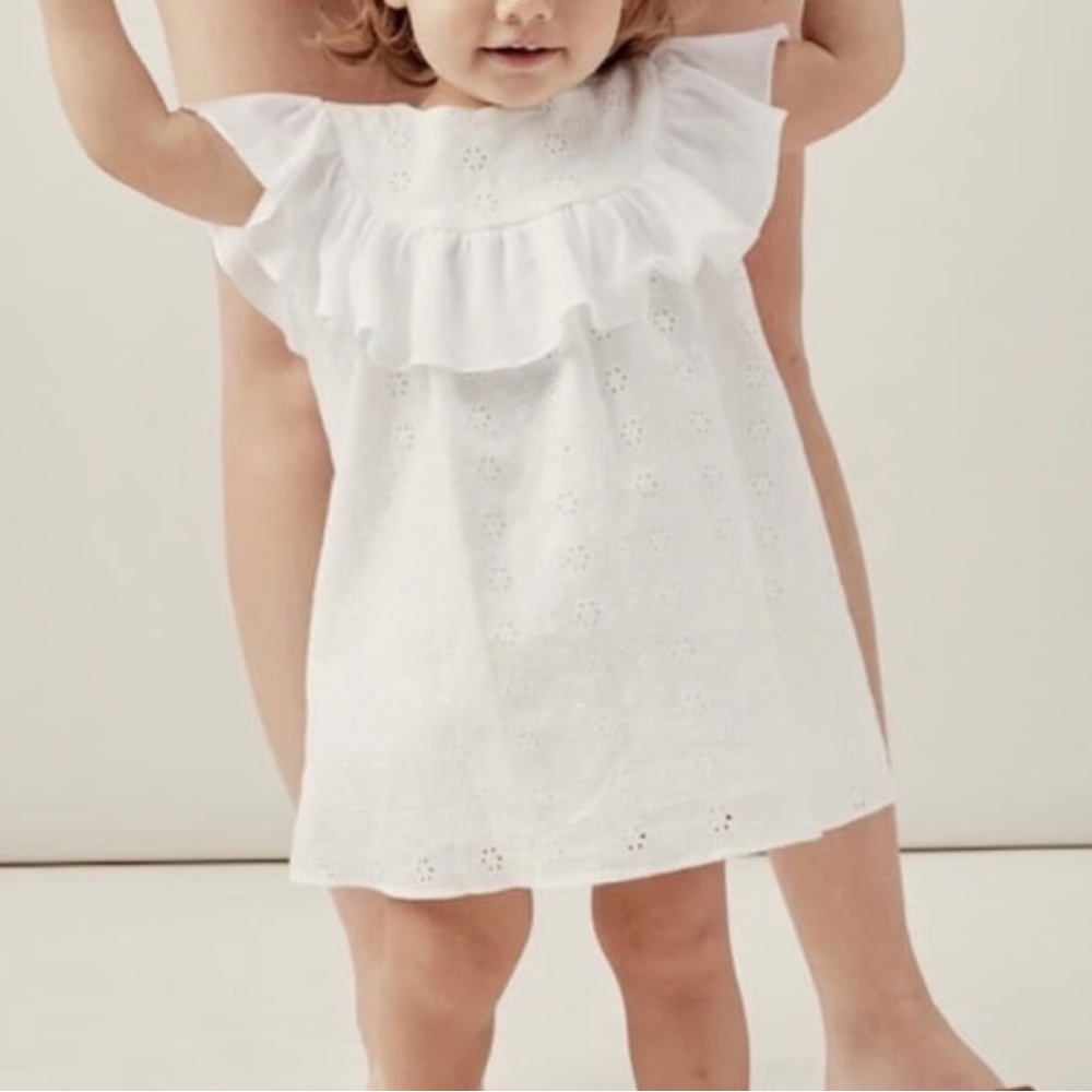 White Eyelet Ruffle Dress for love and lemons